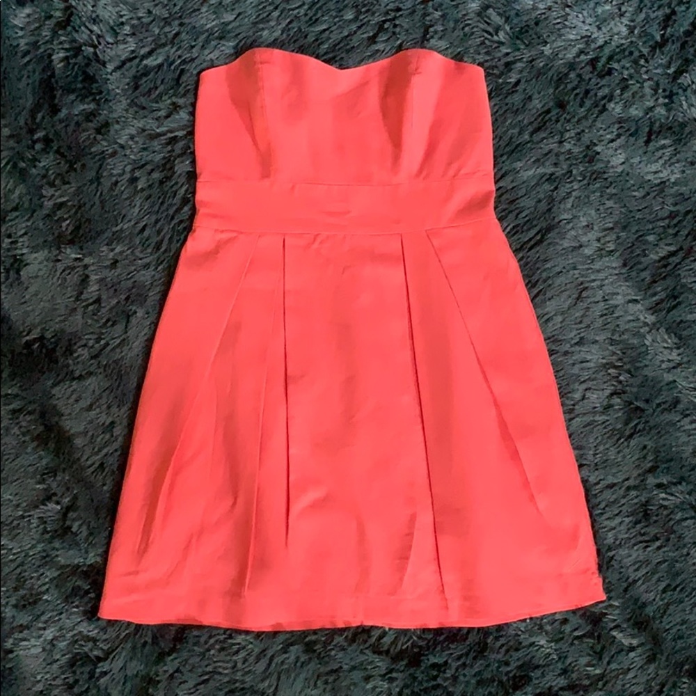 Forever 21 Strapless Coral A-Line Dress size small
